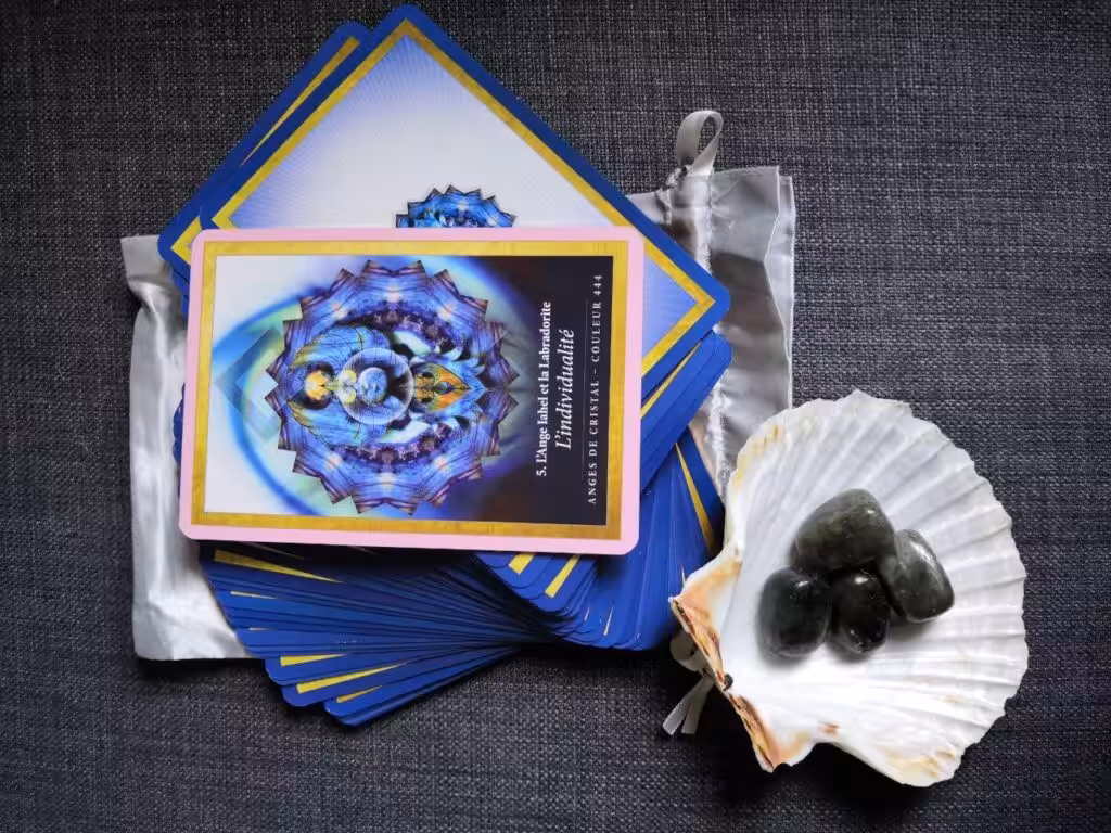 Tirage carte Ange Iahel et labradorite