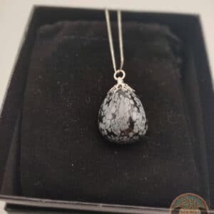 Collier Obsidienne Flocon de Neige