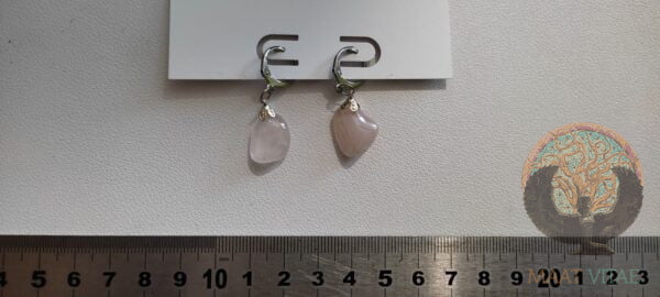 Boucles oreilles quartz rose