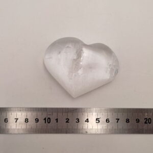 Coeur en Sélénite blanche
