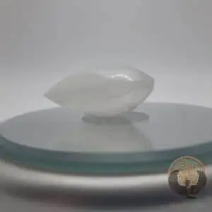 Petit Coeur Selenite Blanche issue de mine équitable et raisonnée, sélection par Maât Vitae