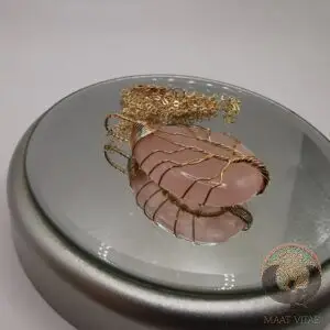 Pendentif Arbre de vie Quartz Rose