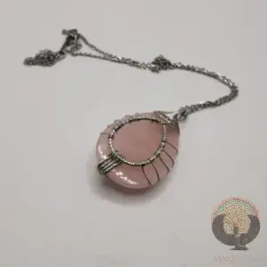 Pendentif Arbre de vie Quartz Rose