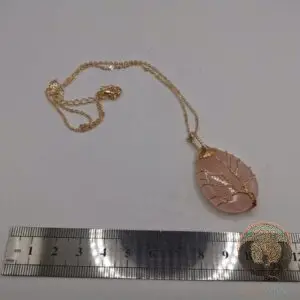 Pendentif Arbre de vie Quartz Rose