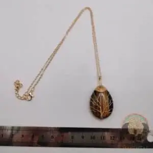 Pendentif Arbre en Oeil de Tigre