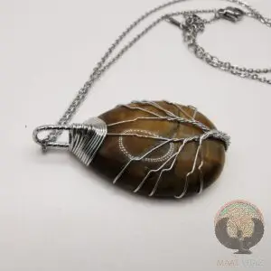 Pendentif Arbre en Oeil de Tigre