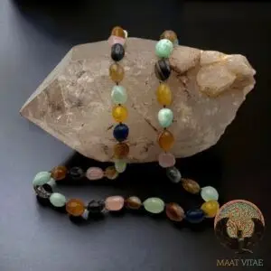 Collier Harmonie Énergétique - Inde - pierres naturelles équitables - Maât Vitae - Côtes d'Armor - Plérin