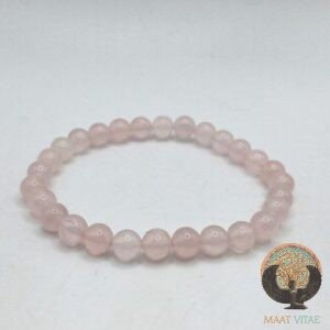 Bracelet quartz rose - petite taille - enfant - perles équitables - Maât Vitae - Plérin - Côtes d'Armor - Bretagne