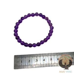 Bracelet améthyste - petite taille - enfant - perles équitables - Maât Vitae - Plérin - Côtes d'Armor
