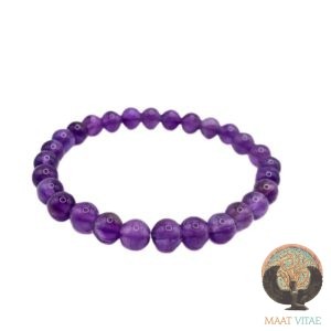 Bracelet améthyste - petite taille - enfant - perles équitables - Maât Vitae - Plérin - Côtes d'Armor