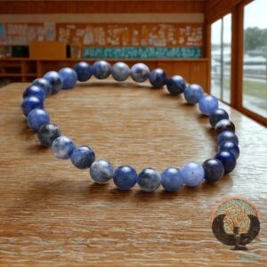 Bracelet sodalite - petite taille - enfant - perles équitables - Maât Vitae - Plérin - Côtes d'Armor - Bretagne