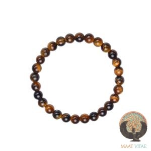 Bracelet oeil de tigre - petite taille - enfant - perles équitables - Maât Vitae - Plérin - Côtes d'Armor - Bretagne