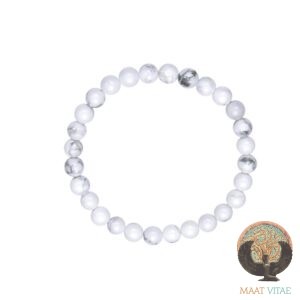 Bracelet magnésite véritable - petite taille - enfant - perles équitables - Maât Vitae - Plérin - Côtes d'Armor - Bretagne
