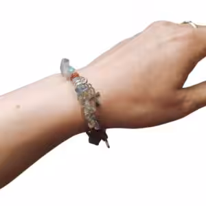 Bracelet Baroque labradorite ankh La double spirale Newgrange Gavrinis - Maât Vitae - Plérin - Côtes d'Armor