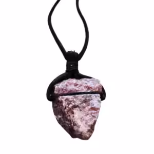 Collier Lépidolite brute - Plérin - Maât Vitae