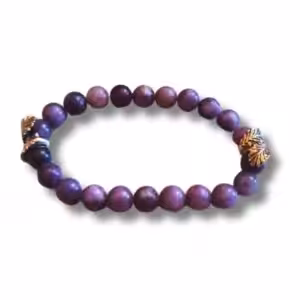 Bracelet perles lépidolite - Maât Vitae - Plérin - Saint-Brieuc